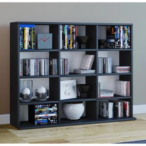 Produktbild für CD-Regal VCM Megosa Mini, 912417, schwarz