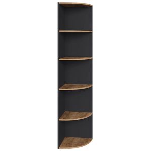 Produktbild für Bücherregal Vicco Ecki, anthrazit / eiche
