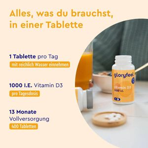 Produktbild für Vitamin-D gloryfeel 400 Tabletten