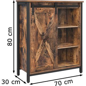 Produktbild für Sideboard Vasagle LSC88BX, aus Holz, vintage braun
