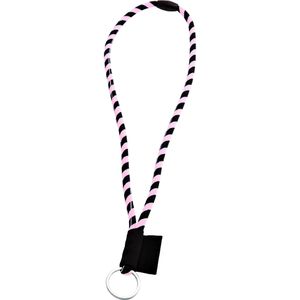 Produktbild für Schlüsselband Webbomb Tubular, rosa/schwarz