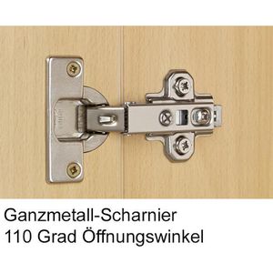 Produktbild für Kombischrank Hammerbacher Basic 4770, nussbaum