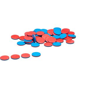 Lernspielzeug Wissner 50 Wendeplättchen rot / blau