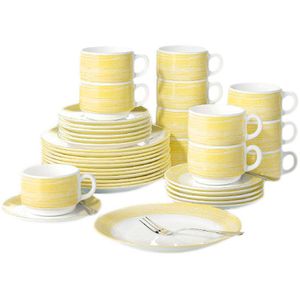 Tafelservice Arcoroc Brush, Hartglas, gelb