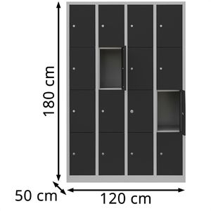 Produktbild für Schließfachschrank Lüllmann 520448, anthrazit