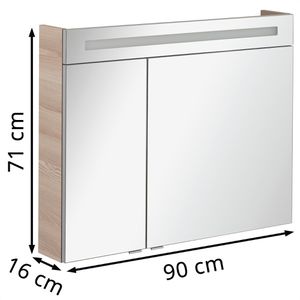 Produktbild für Spiegelschrank Fackelmann B.clever 82976, esche