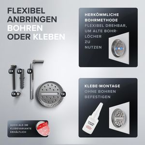 Produktbild für Kosmetikspiegel ovimar Vorupor, dimmbare Beleuchtung, silber