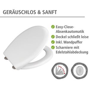 Produktbild für WC-Sitz Wenko Gubbio 22883100, oval, aus Duroplast