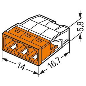 Produktbild für Verbindungsklemme Wago Compact, 2273-203, 3 Leiter