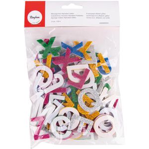 Produktbild für Moosgummi Rayher 30227000 Glitzer Buchstaben, Höhe 3 cm