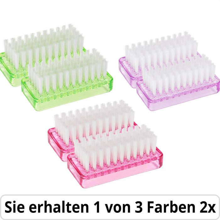 4 Stück Multifunktionale Nagelbürsten | 8 Cm Großer Griff, Weiche Borsten | Für Garten, Küche, Bad & Reinigung