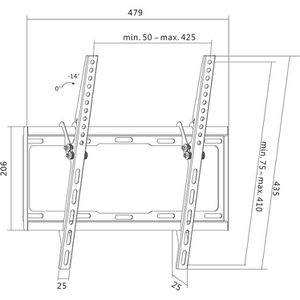 Produktbild für TV-Wandhalterung LogiLink BP0012, bis 35 kg