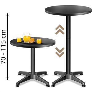 Stehtisch CASARIA schwarz Ø 60 cm