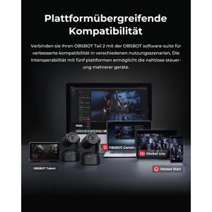 Produktbild für Konferenzkamera Obsbot Tail 2 mit NDI