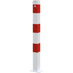 Produktbild für Absperrpfosten Schake 470PB/1, 1 Öse, rot/weiß, aus Metall