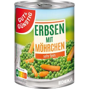 Gemüsekonserve Gut&Günstig Erbsen mit Möhrchen