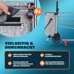 Produktbild für Einkaufstrolley Monzana 108230, grau, klappbar