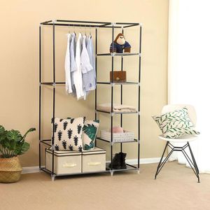 Produktbild für Kleiderschrank Songmics XL, LSF007G, grau