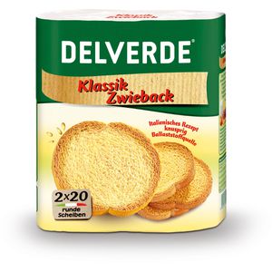 Zwieback Delverde Klassik, laktosefrei