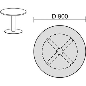 Produktbild für Besprechungstisch Geramöbel S-710201-W, rund