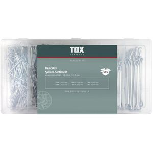Produktbild für Splinte Tox 09490202, aus verzinktem Stahl, Sortiment