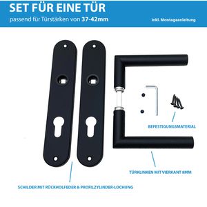 Produktbild für Drückergarnitur Lockzz Estenfeld, schwarz