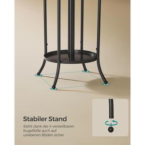 Produktbild für Garderobenständer Songmics RCR011B01, schwarz