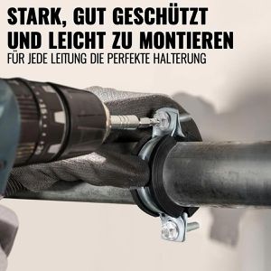Produktbild für Rohrschelle Poppstar 1011141, Schraubrohrschelle, Set
