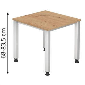 Schreibtisch Hammerbacher Q-Serie, asteiche / silber