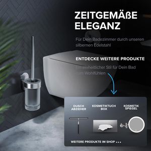 Produktbild für WC-Bürste ovimar Toilettenbürste Tranerodde, silber