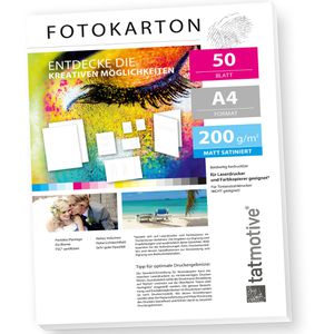 Fotopapier tatmotive Fotokarton FA4200M50, für Farblaser, A4
