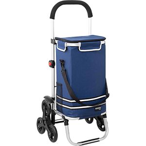 Produktbild für Einkaufstrolley Monzana 109122, blau, klappbar