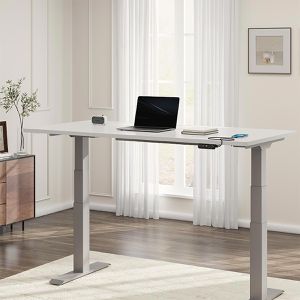 Produktbild für Schreibtisch FlexiSpot E7S 2026, weiß / grau