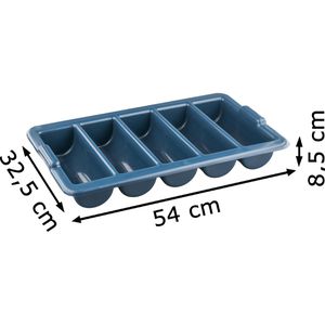 Produktbild für Besteckkasten Esmeyer 405-171, blau, aus Kunststoff