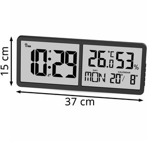 Produktbild für Wanduhr Miraval Kunststoff, digital, Funkuhr