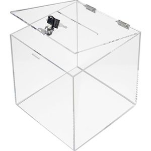 Produktbild für Spendenbox HMF 46919 Würfel, Acryl, transparent