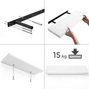 Produktbild für Wandregal Vasagle LWS24WT, weiß