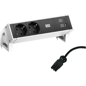 Produktbild für Tischsteckdose Bachmann Desk 2, mit 0,2 m GST18 Kabel
