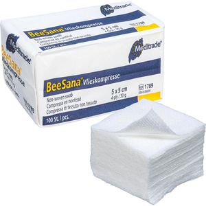 Produktbild für Vlieskompressen Meditrade BeeSana, 4-lagig, unsteril
