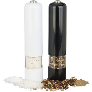 Produktbild für Gewürzmühle Relaxdays mit Licht, Höhe 23 cm