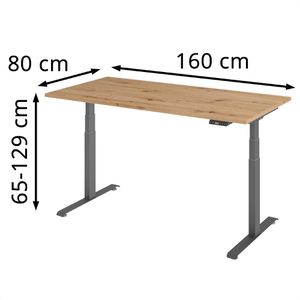 Produktbild für Schreibtisch Böttcher-AG Base Lite, asteiche / graphit