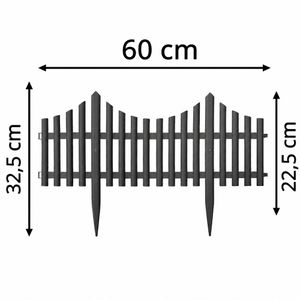 Produktbild für Rasenkante vidaXL 314682, anthrazit, UV-beständig, flexibel