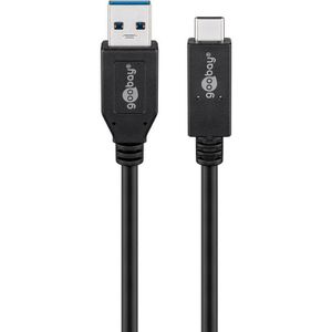 Produktbild für Ladekabel Goobay 41073, schwarz, 0,5m