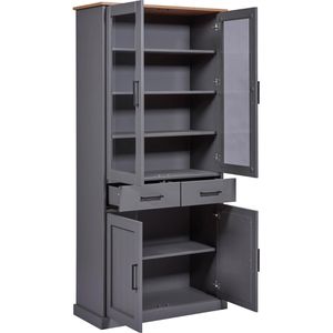 Produktbild für Küchenschrank Inter-Link Forenzo, grau, 90 x 190 cm