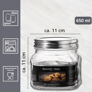 Produktbild für Vorratsglas Ritzenhoff&amp;Breker Vio mit Metalldeckel