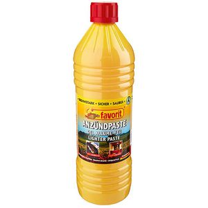 Favorit Grillanzünder Öko-Anzündpaste 1263, Gel, geruchsneutral, brennstark, 1 Liter