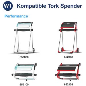 Produktbild für Putztuchrolle Tork 130070, W1, QuickDry, aus Zellstoff, blau