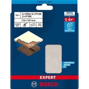 Produktbild für Schleifpapier Bosch Expert M480 Körnung 80-180 Set