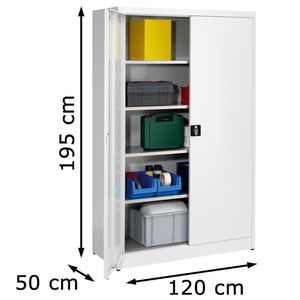 Produktbild für Werkzeugschrank Mauser MKSTS12/5/19, aus Metall, lichtgrau