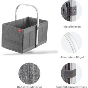 Produktbild für Einkaufskorb achilles AD253gre Handle-Box, grau